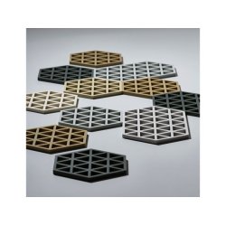 Silikone bordskner trekanter - petrol