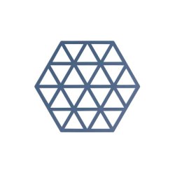 Silikone bordskner trekanter - denim