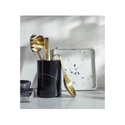 Serveringsske i rustfri st�l - mat guld