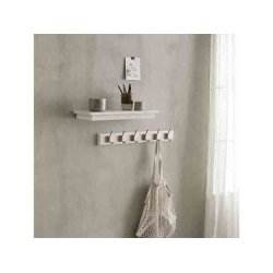 Knagerkke "Edgy" 6 - mat hvid