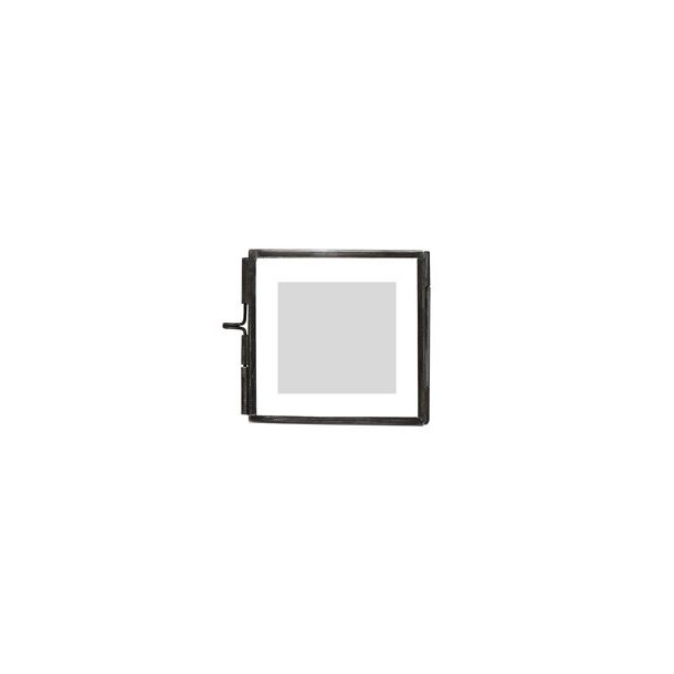 Glasramme antik jern look 7,5x7,5 cm.