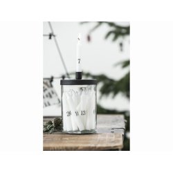 Kertelys med numre 1-24 - Sort