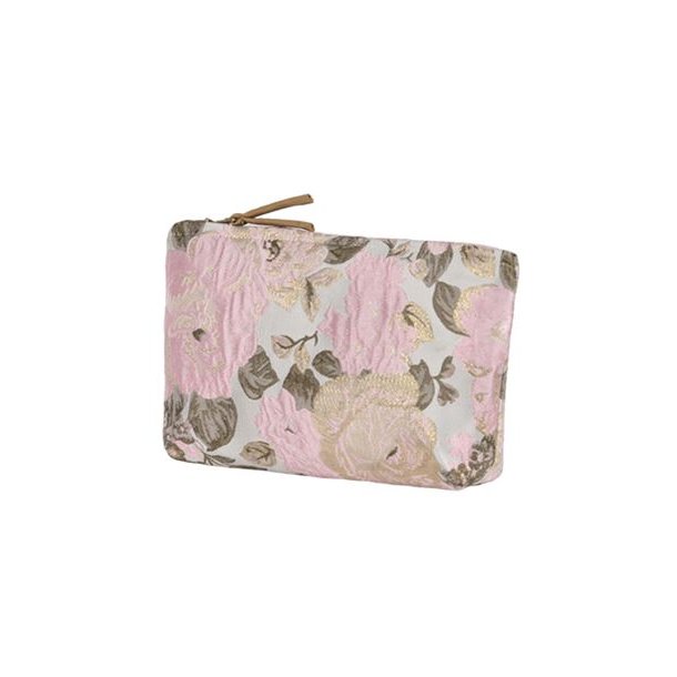 Mini pouch "Floral" - Light rose