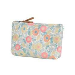 Pouch "Floral" - fersken/lime/tyrkis