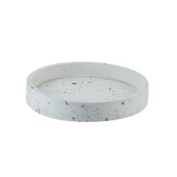 Terrazzobakke rund - hvid