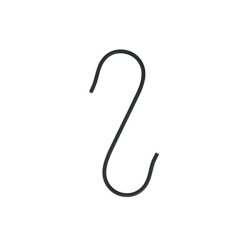 S-krog 15 cm. - sort metal