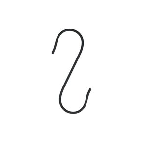 S-krog 11,5 cm. - sort metal