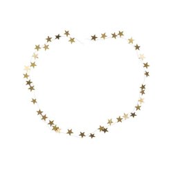 Guirlande med stjerner - messing