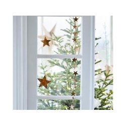 Guirlande med stjerner - messing