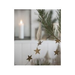 Guirlande med stjerner - messing