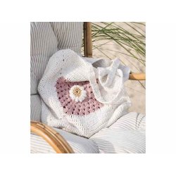 Hklet taske - hvid/rosa