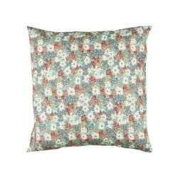 Pudebetrk 60x60 cm. - med rde, bl og hvide blomster