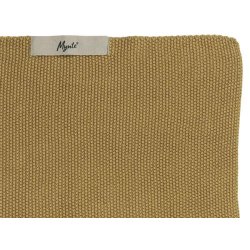 Strikket hndklde - Mustard