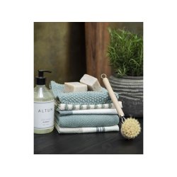 Strikket hndklde - dusty green