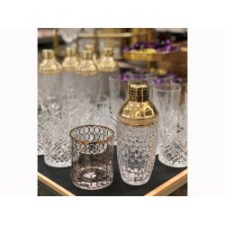 Cocktailshaker - glas - messing l�g
