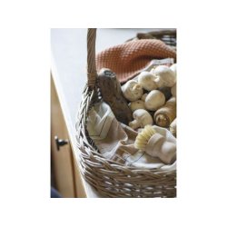 Viskestykke caf� creme striber