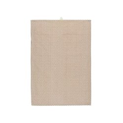 Viskestykke dot - lyserd/hvid