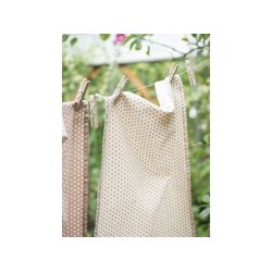 Viskestykke dot - lyserd/hvid