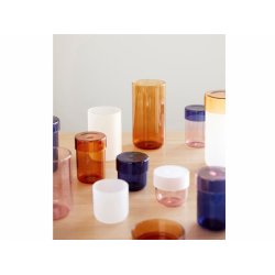 Opbevaringsglas - st af 2 - amber