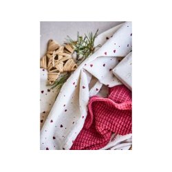 Viskestykke med hjerter "Emily"