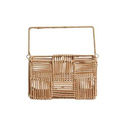 Firkantet fletkurv m. hank