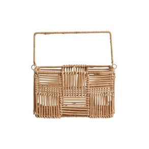 Firkantet fletkurv m. hank