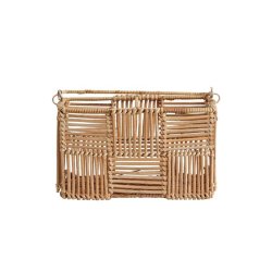 Firkantet fletkurv m. hank