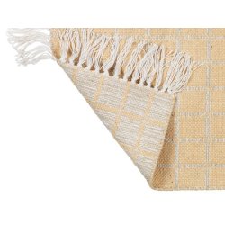 Gulvtppe "Henry" -  gul/gr - 70x140cm.