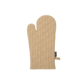 Grillhandske nlestribet - mustard