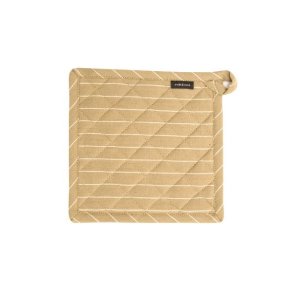 Grydelapper - st med 2 stk. - nlestriber mustard