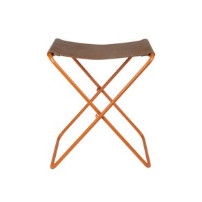 Foldestol orange - brun lder