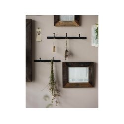 Knagerkke med 2 knager - sort