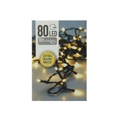 Lyskde - 80 prer - LEDlys - grn ledning