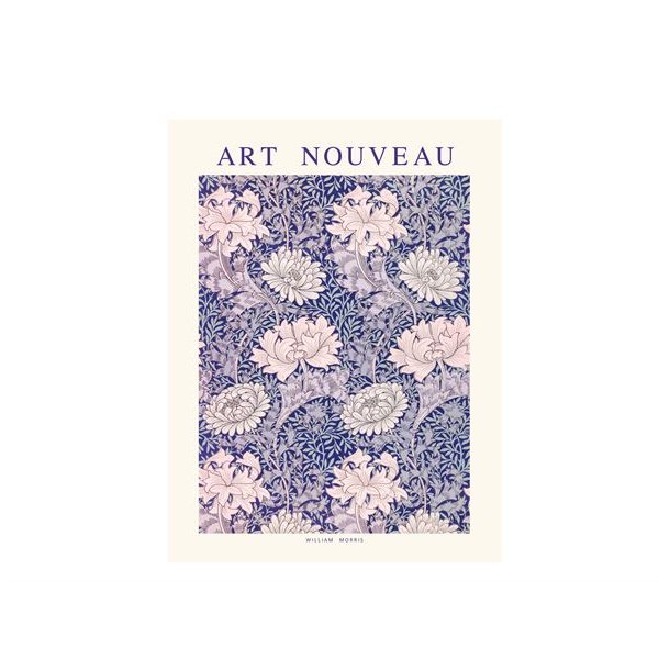 Plakat "Art Nouveau" blue - 50x70 cm.