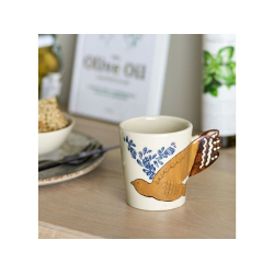 Kop med hank "Hezha" - hvid