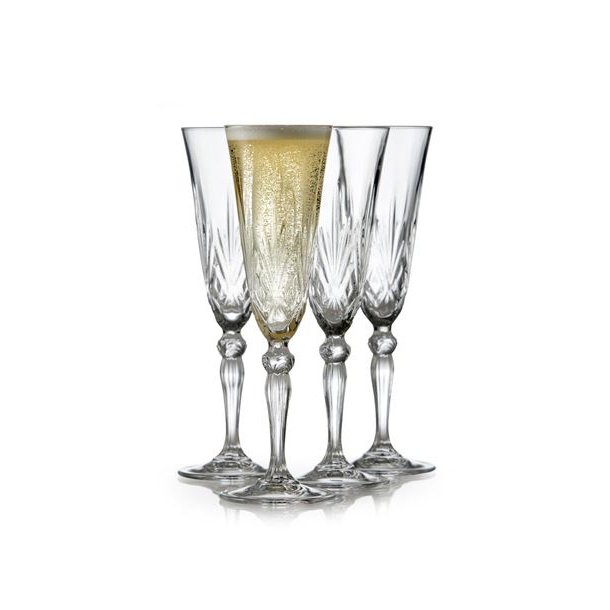 Melodia champagneglas - 4 stk.