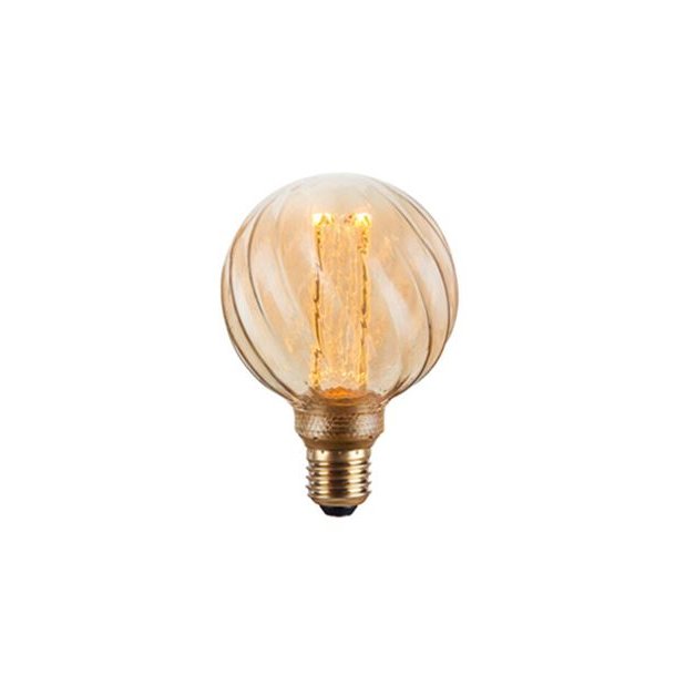 LED globe - "Twist" amber - 95 mm.