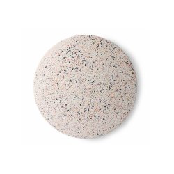 Terrazzo serveringsbrt rund - sand