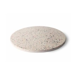 Terrazzo serveringsbrt rund - sand