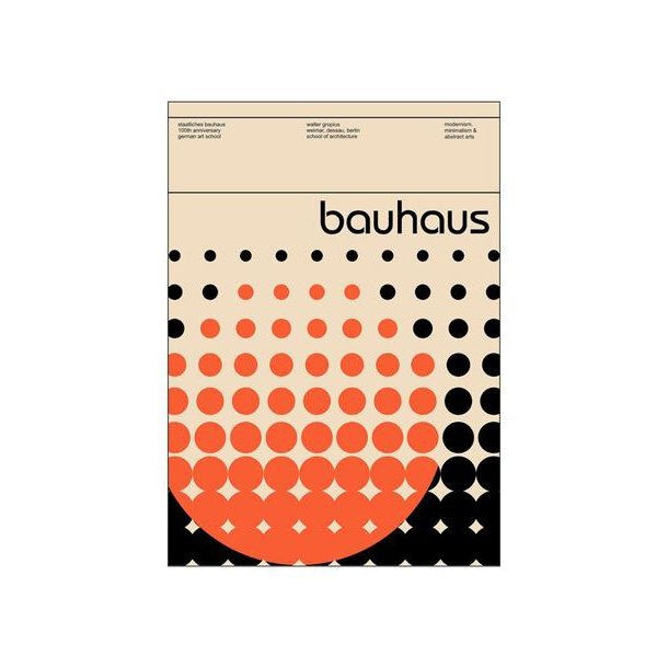 Plakat "Bauhaus circles"  30x40 cm.