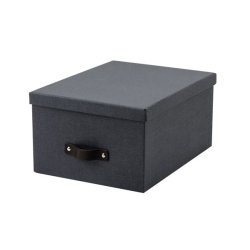 Arkivboks  - sort - mrk lder