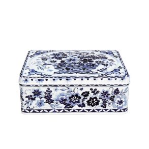 Rektangulr dse - bl blomst