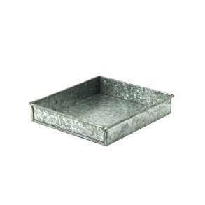 Galvaniseret bakke - 3x15x17 cm.