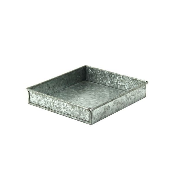 Galvaniseret bakke - 3x15x17 cm.