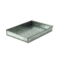 Galvaniseret bakke - 3x16x24 cm.