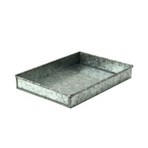 Galvaniseret bakke - 3x16x24 cm.