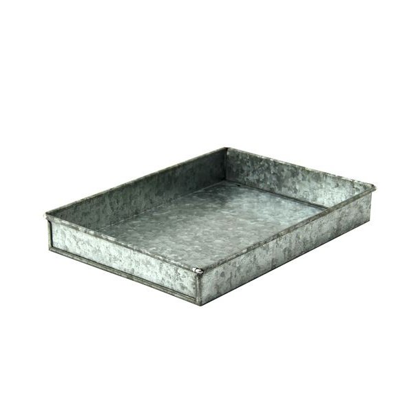 Galvaniseret bakke - 3x16x24 cm.