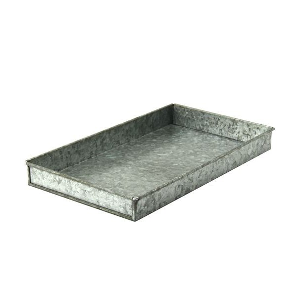 Galvaniseret bakke - 3x17x32 cm.