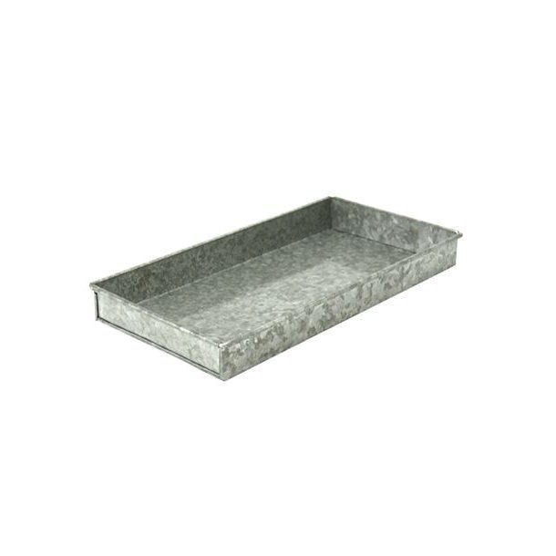 Galvaniseret bakke - 3x15x30 cm.