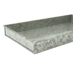 Galvaniseret bakke - 3x15x30 cm.